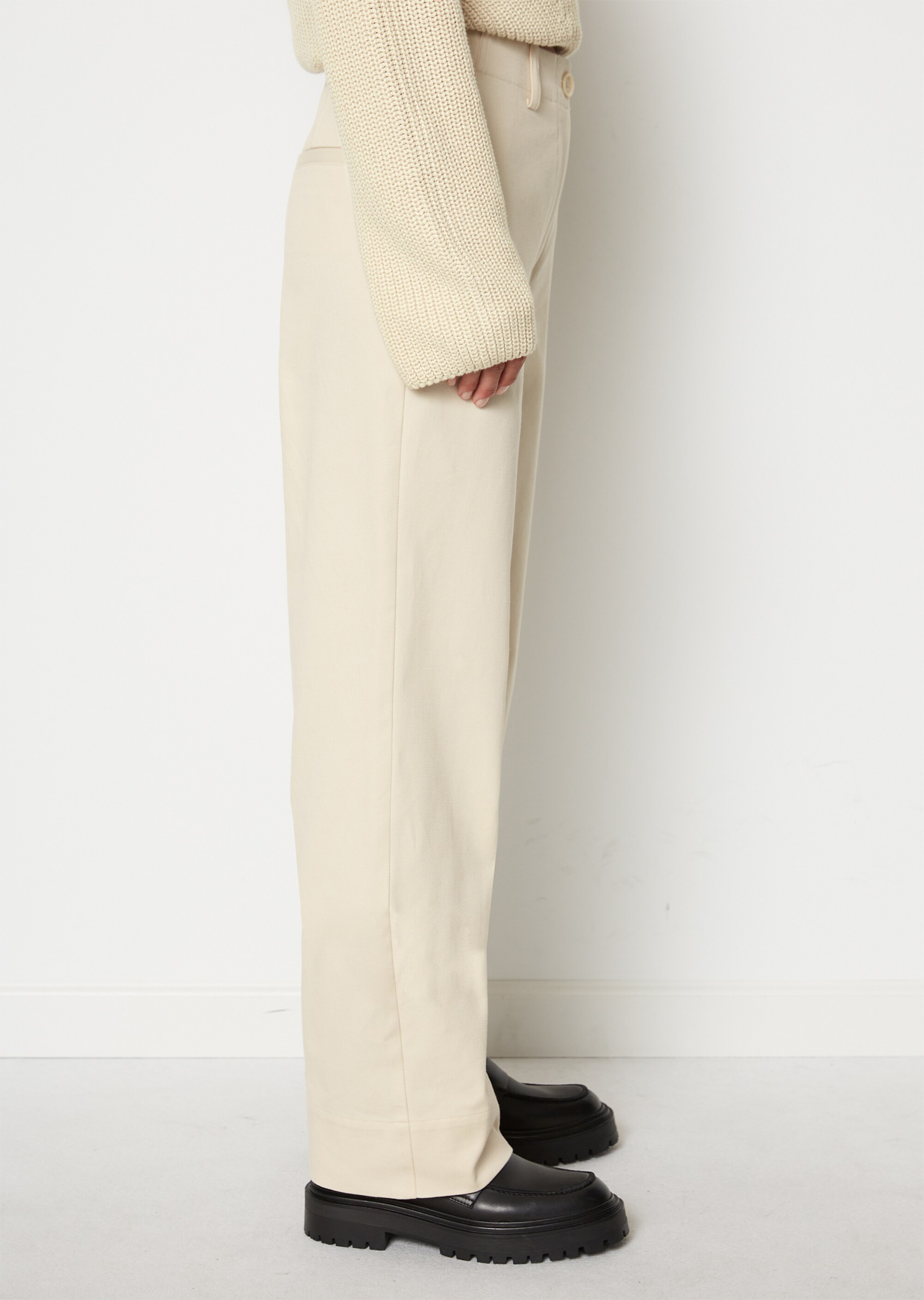 Wide Leg Pantsaus hochwertiger Twill-Qualität