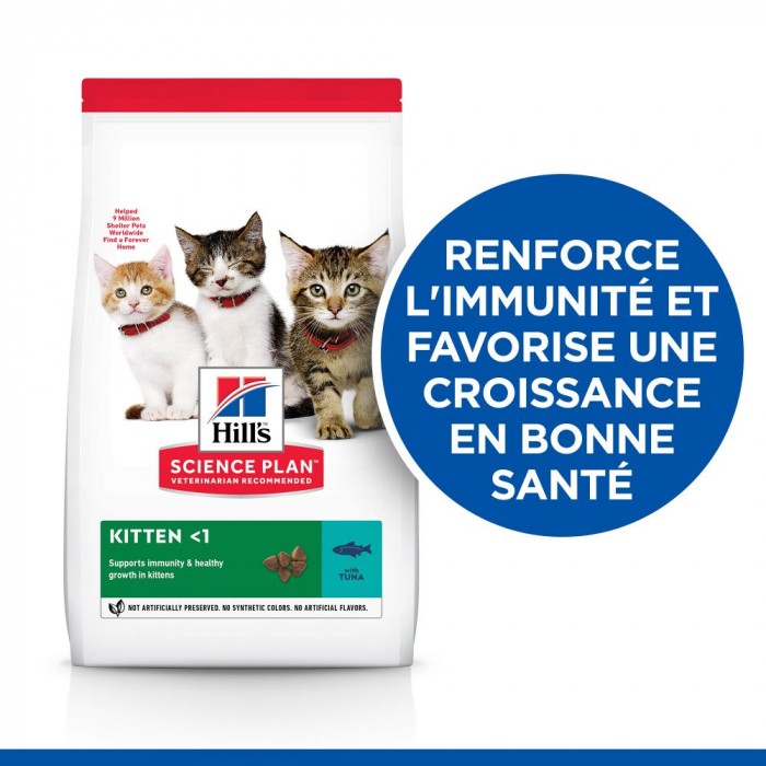 HILL'S Science Plan Kitten au Thon - Croquettes pour chaton