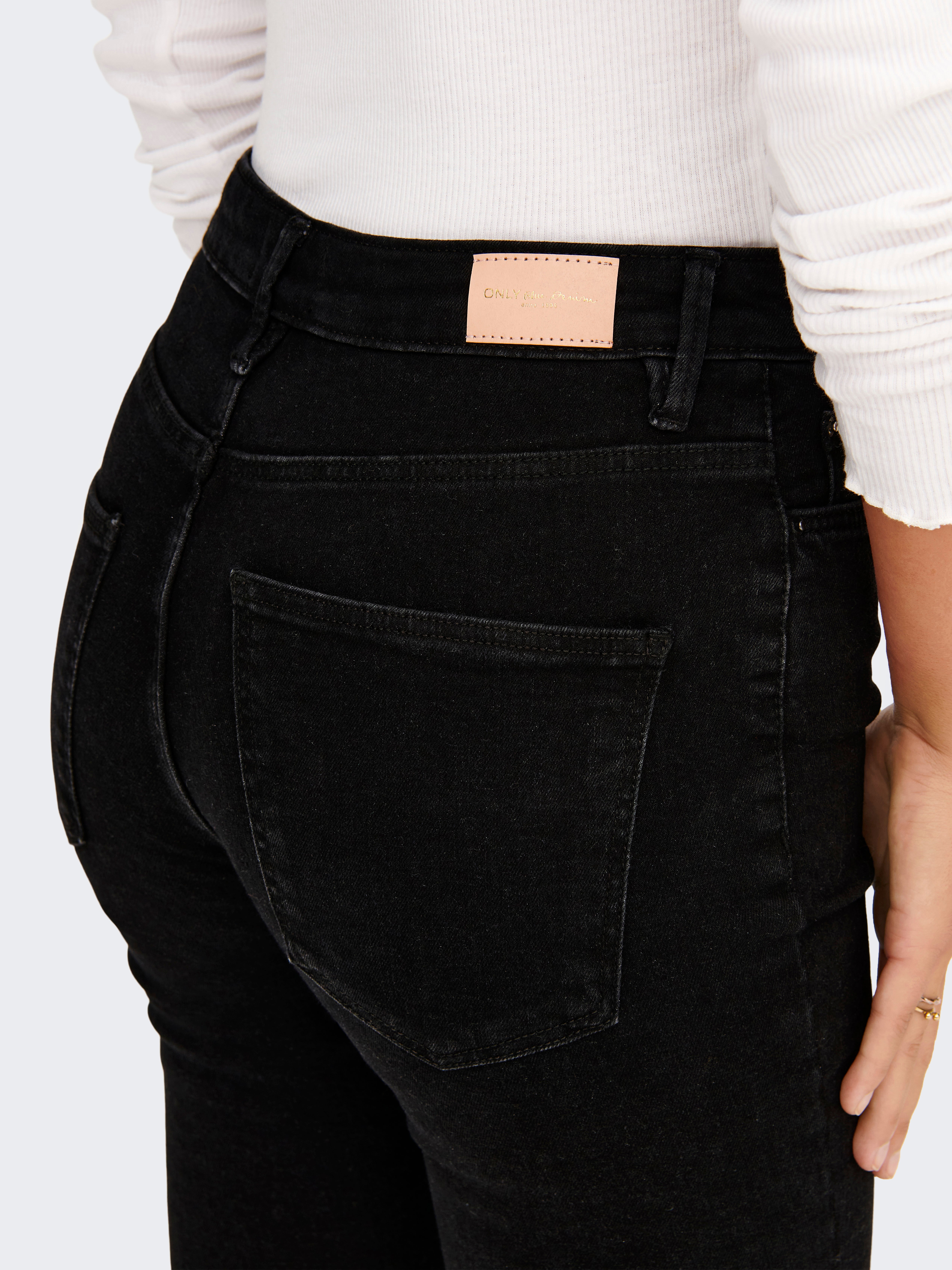 ONLICONIC Hohe Taille Skinny Fit Jeans Black Denim