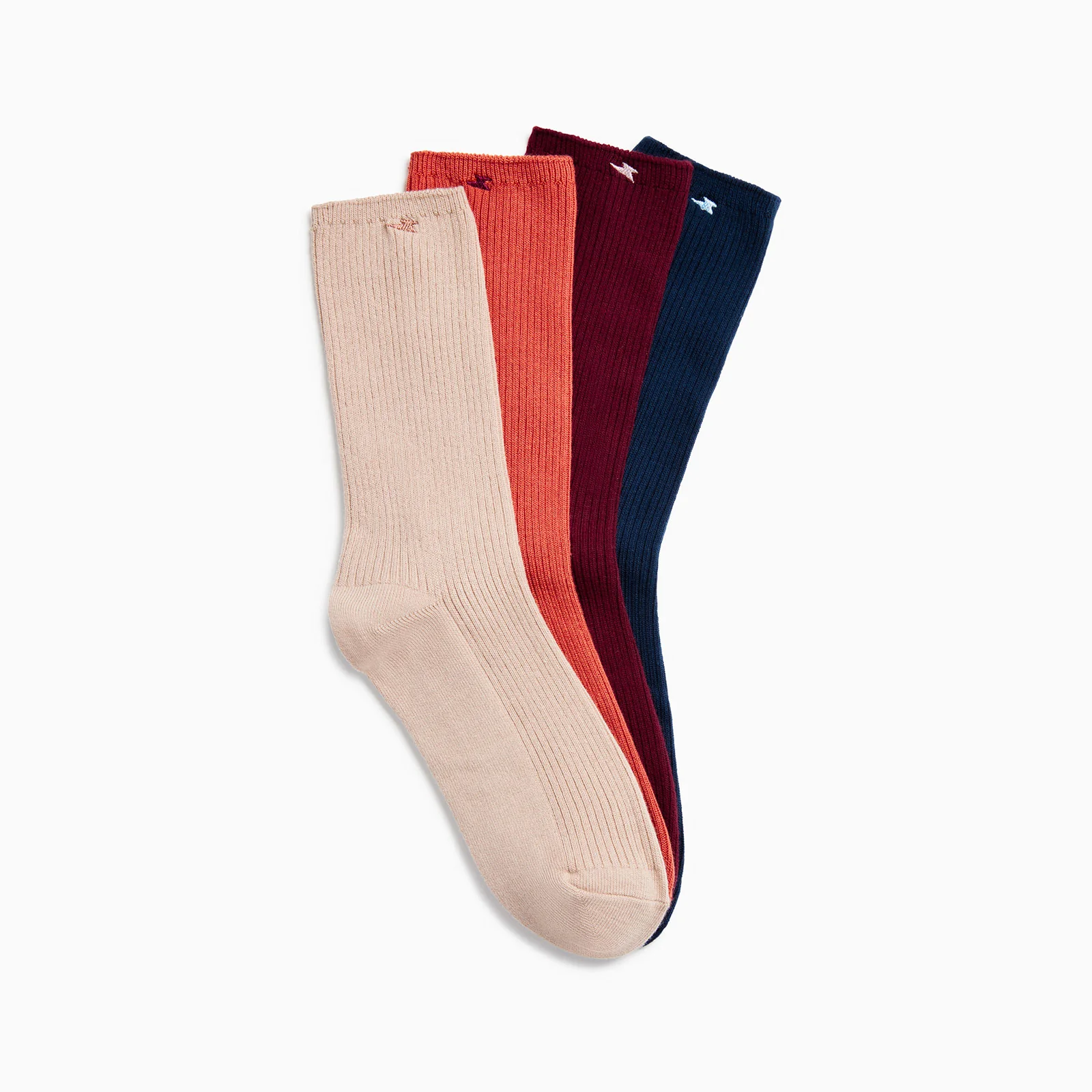 Chaussettes-Chaussettes Ella bordeaux côtelées