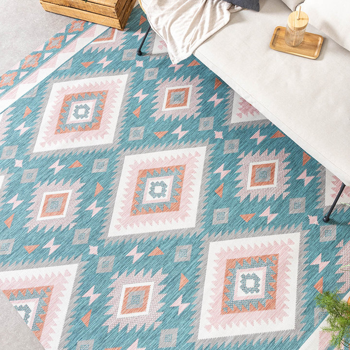 Bohemian buitenkleed - Vedra Aztec Blauw