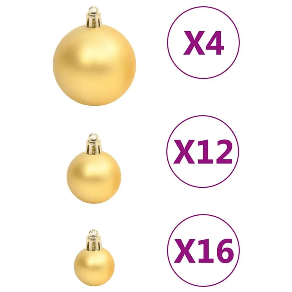 vidaXL - Kerstballenset - Goud - Polystyreen