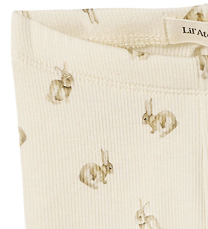 Lil Atelier Leggings - NbnLavo - Turtledove/Rabbit