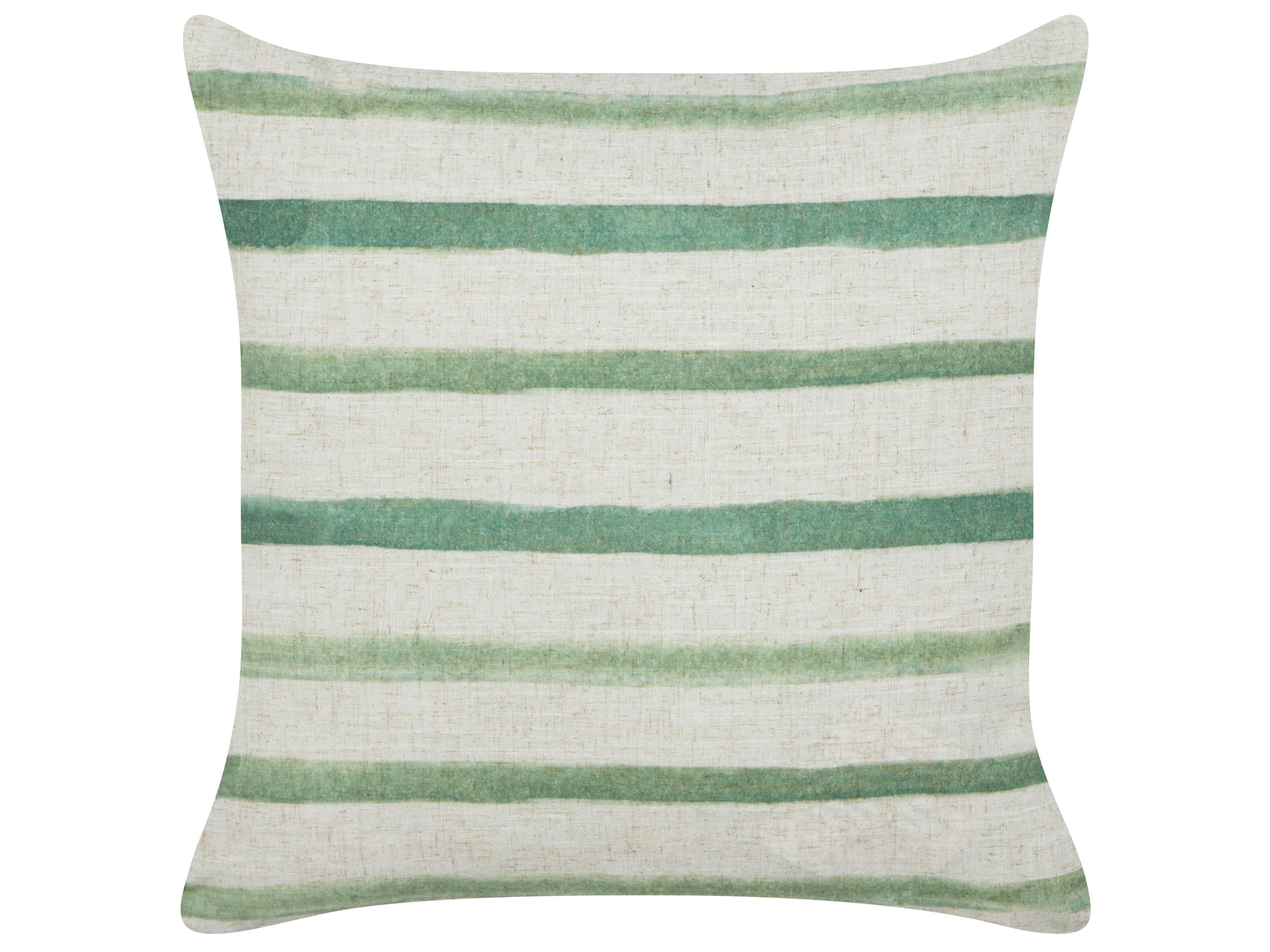 Set van 2 sierkussens KAFRA 45 x 45 cm Groen gestreept