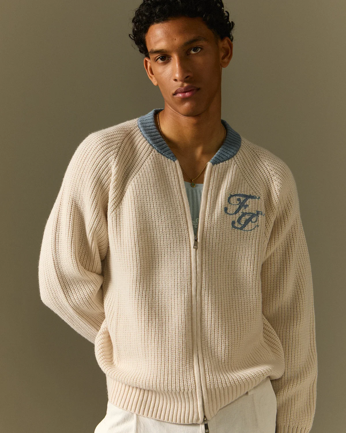 Zip Knit Classic Antique White