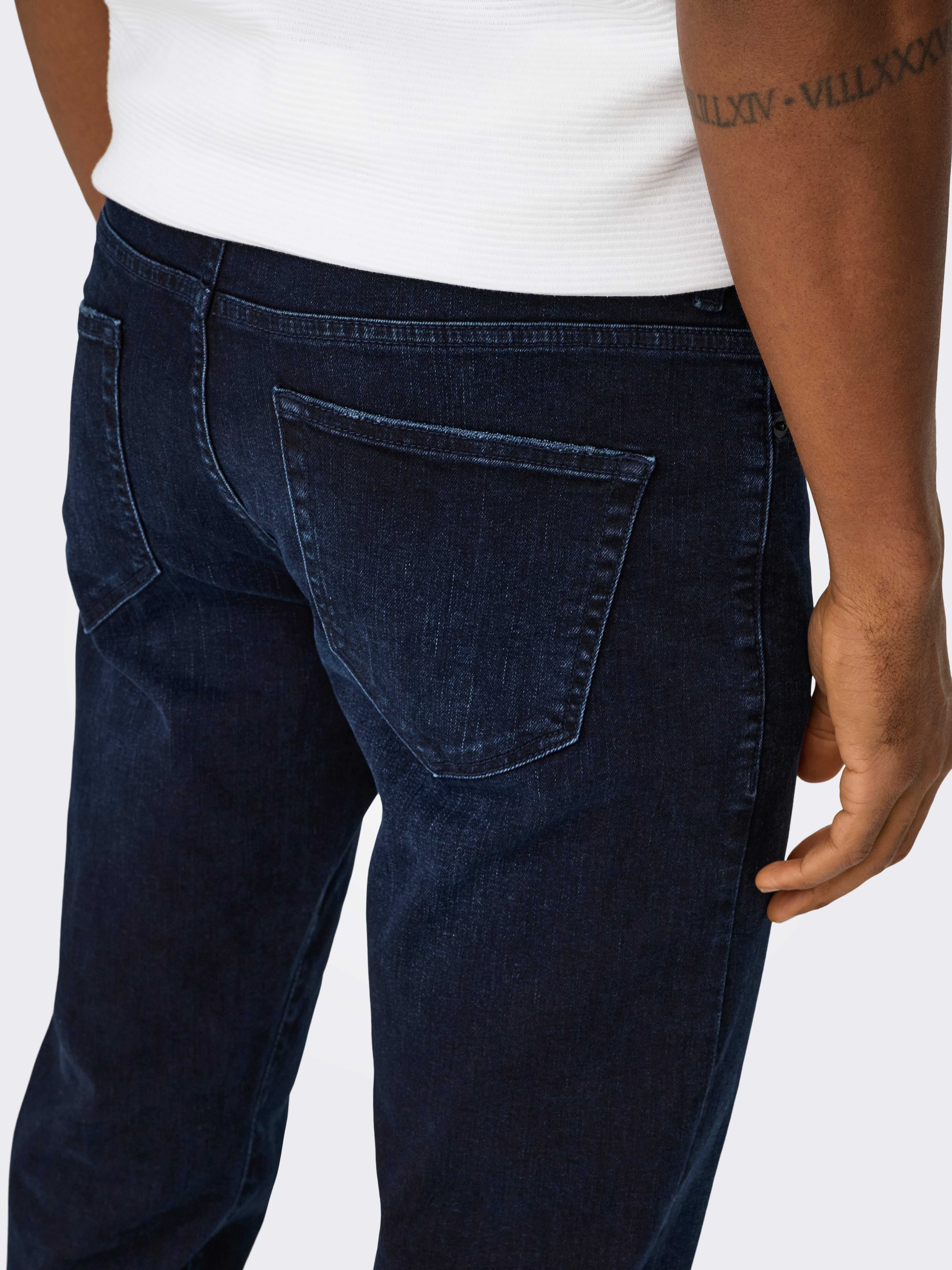 ONSWEFT Mittlere Taille Normal geschnitten Jeans Blue Black Denim