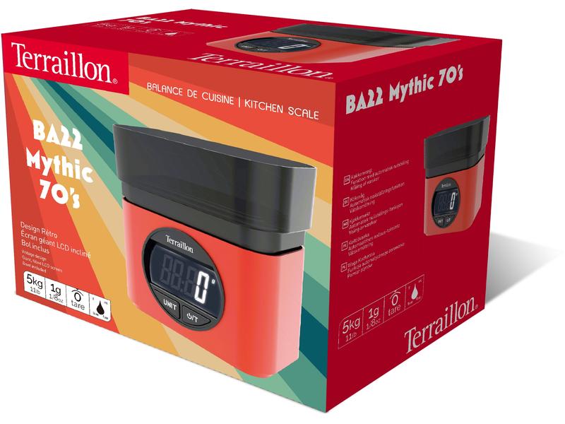 Terraillon Küchenwaage BA22 Mythic 70's Rot Elektronische Waage