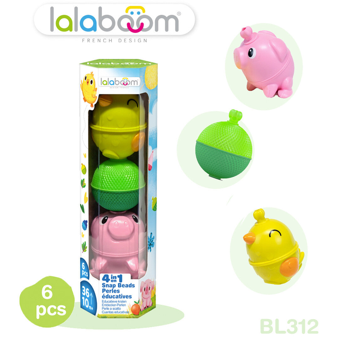 Lalaboom klikkralen kip en varken - 6st
