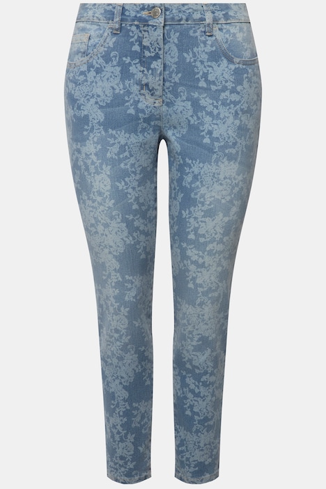 Jeans, Slim Fit, Alloverdruck, 5-Pocket