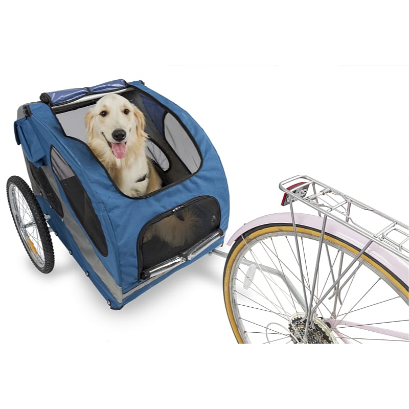 Happy Ride Aluminium Dog Bicycle Trailer Blauw | 11627.1