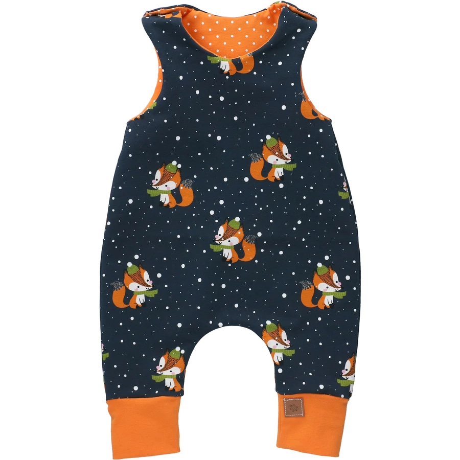 Land Juwelen Strampler Handmade blau orange