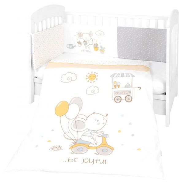 Kikkaboo Conjunto Jogo de Cama 2 Peças 70x140cm Joyful Mice
