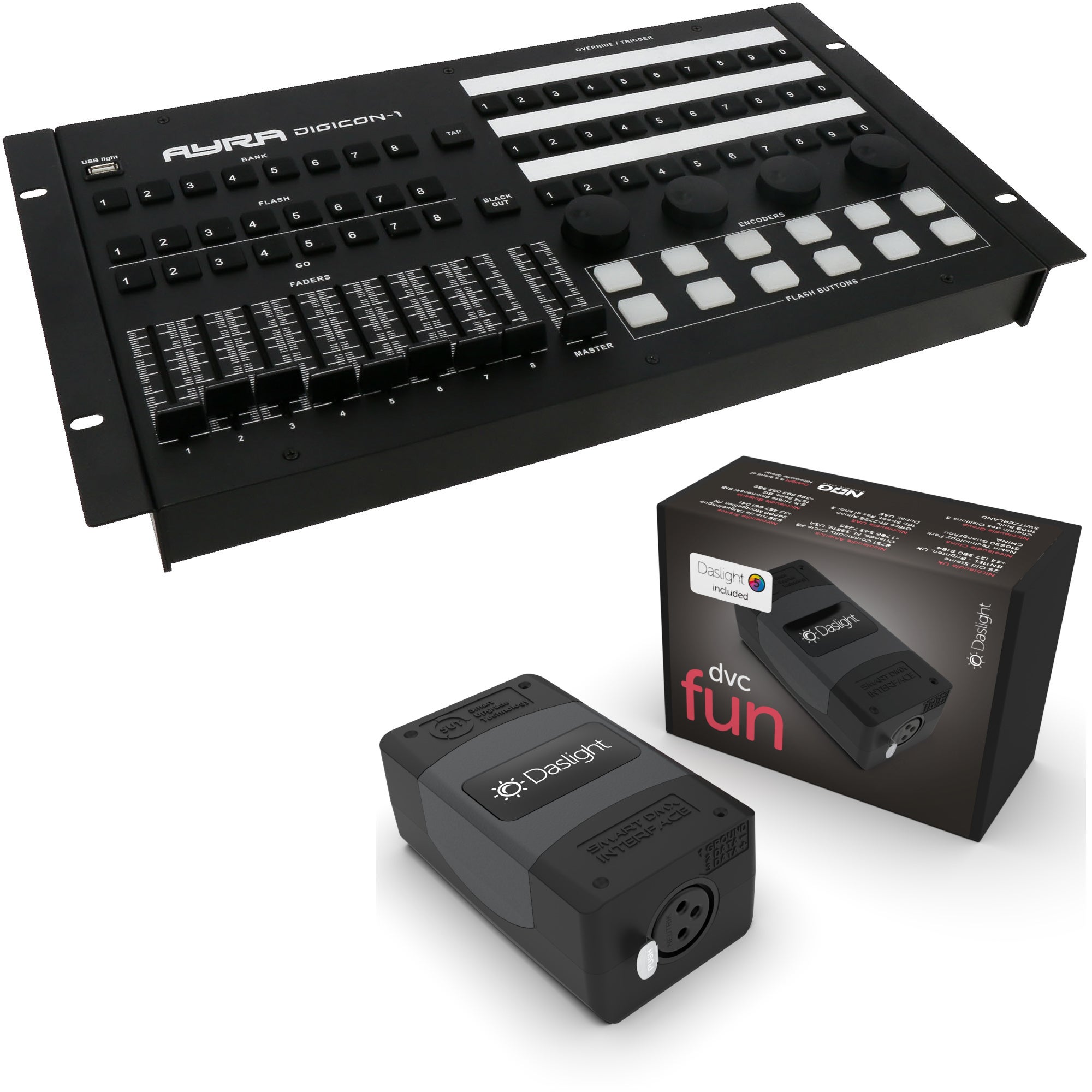 Ayra Digicon-1 + Daslight DVC Fun licht-interface