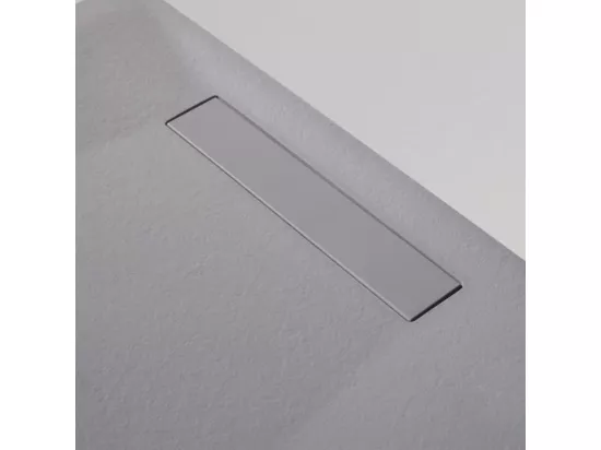 Receveur de Douche Extraplat ADICIONAL - 80X120x2,8cm - Texture Ardoise Gris - Résine Minérale - RÉSIGRÈS