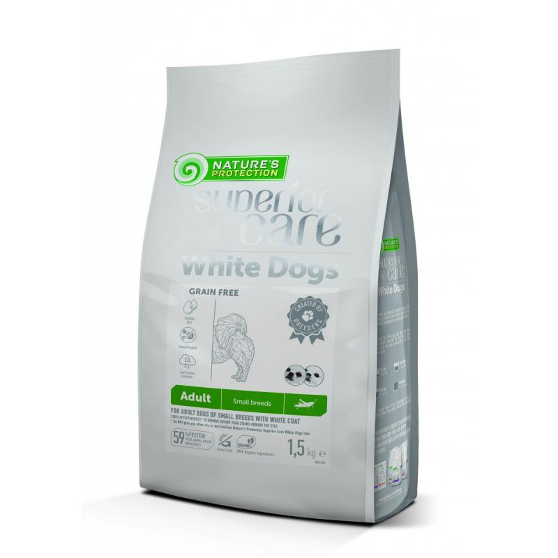 Nature's Protection GF Insetos Adultos de Pelo Branco e Raças Pequenas 1,5 kg