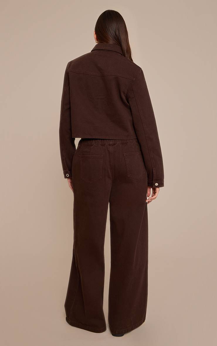 Chocolat Jean En Denim Taille Moyenne Avec Ceinture À Nouer