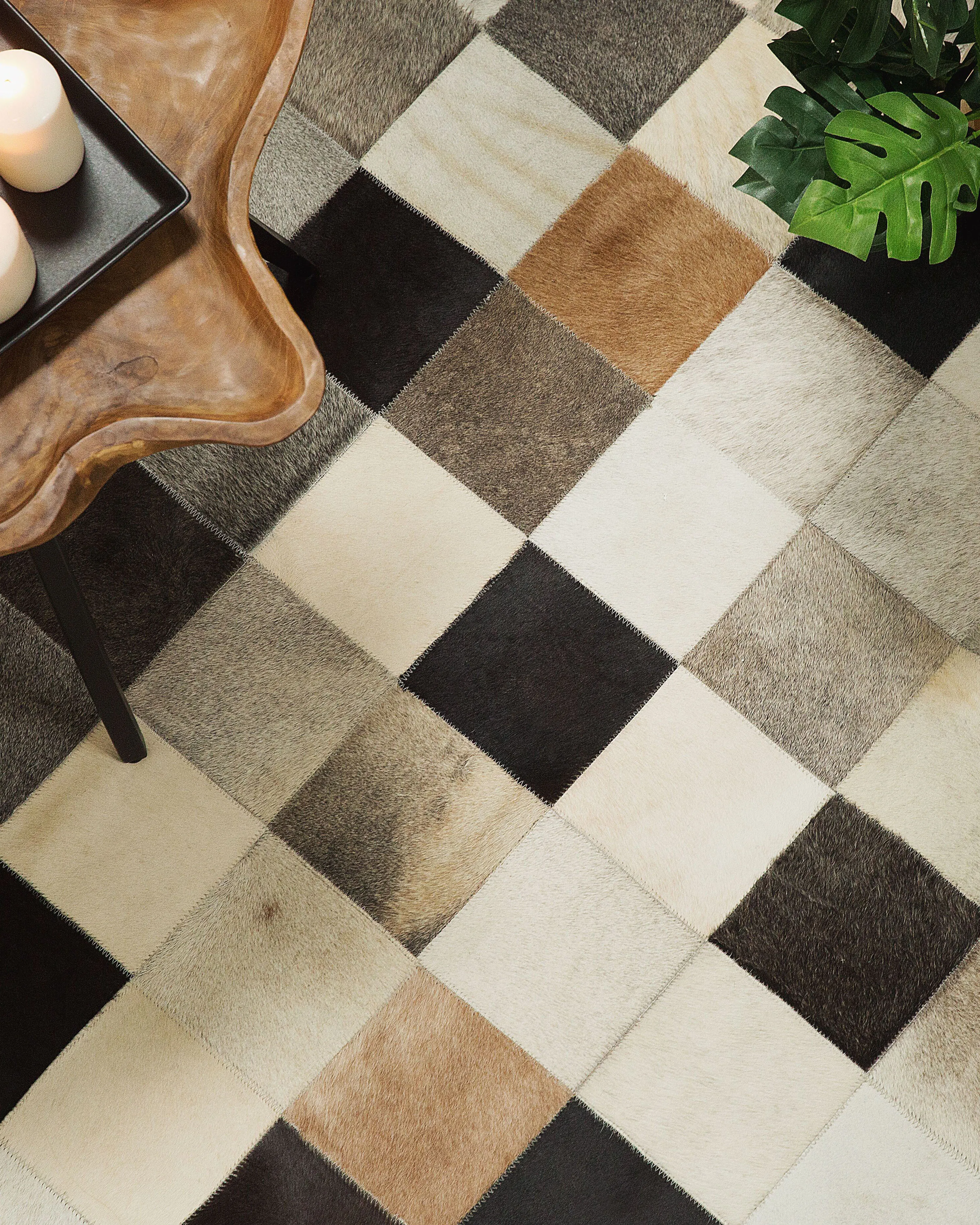 Vloerkleed SOKE Bruin 200 x 300 cm Leer