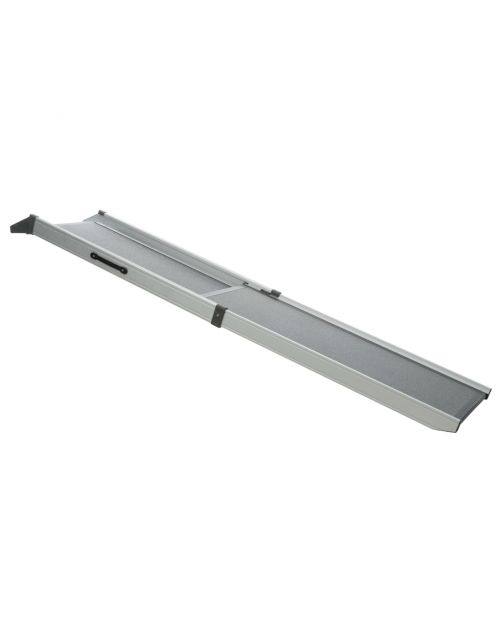 Trixie Tweedelige Telescoop-Loopplank Petwalk - Hondenautoaccessoire - 43x100-180 cm Grijs Tot 120kg