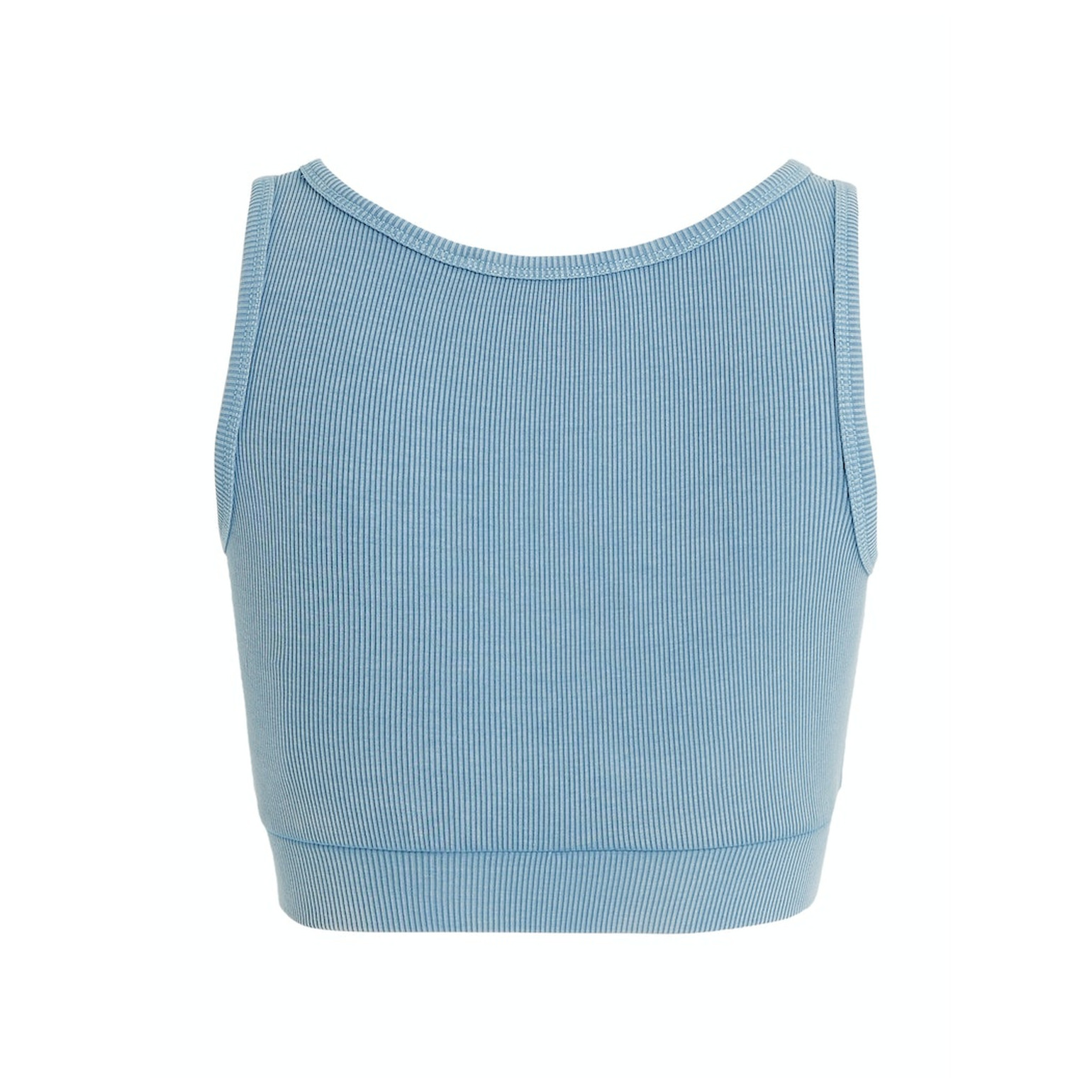 CK Jeans LABEL WASHED RIB CROP V-NECK T
