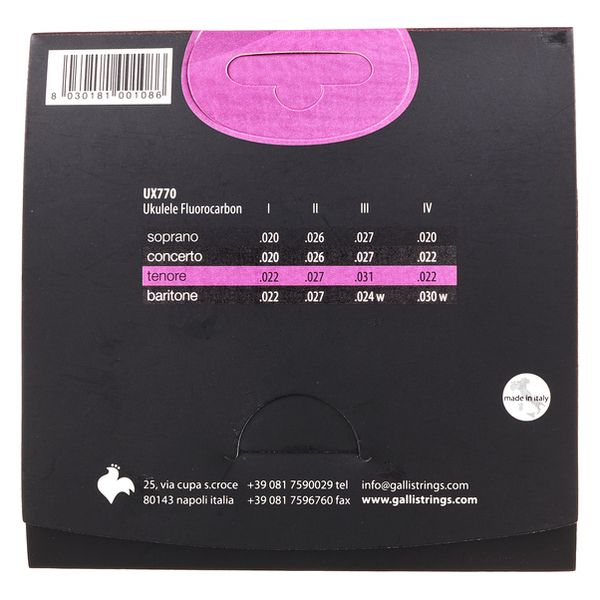 Galli Strings UX770 Tenor Ukulele Strings