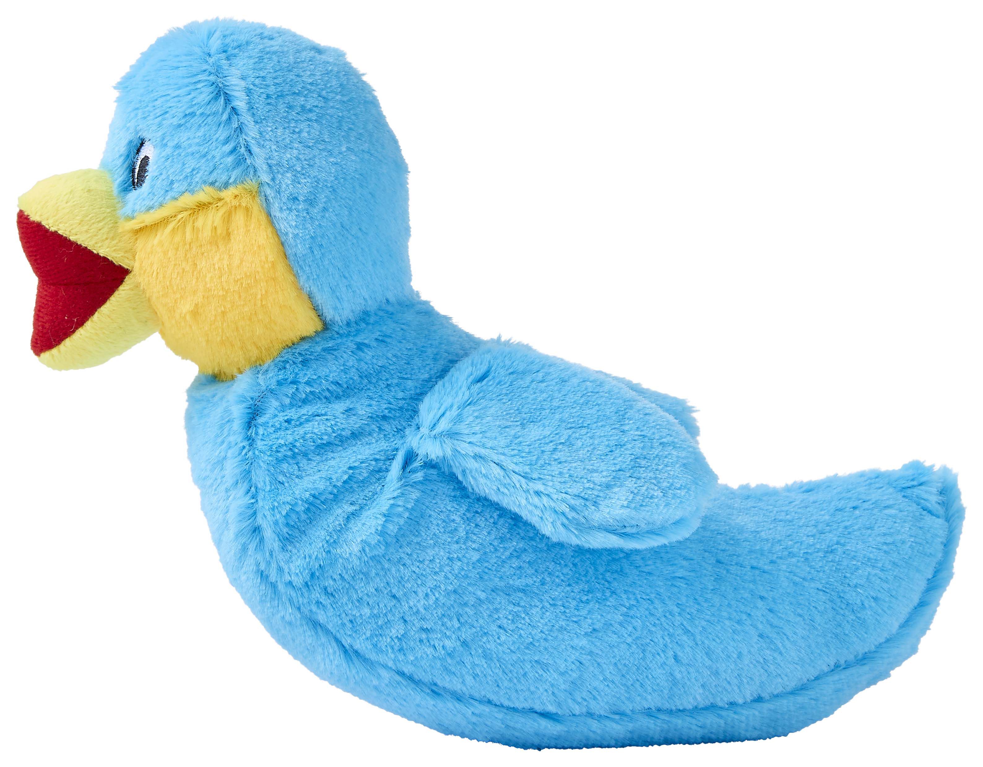 Pluche Eend - Knuffel - Hondenspeelgoed - blauw - 27x18x7 cm
