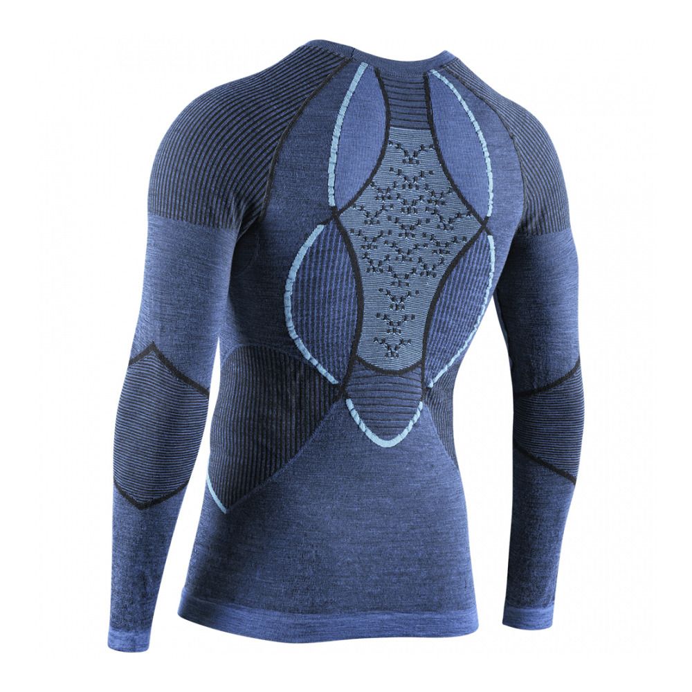 X-Bionic MERINO - Sous-couche Homme dark ocean/ski blue