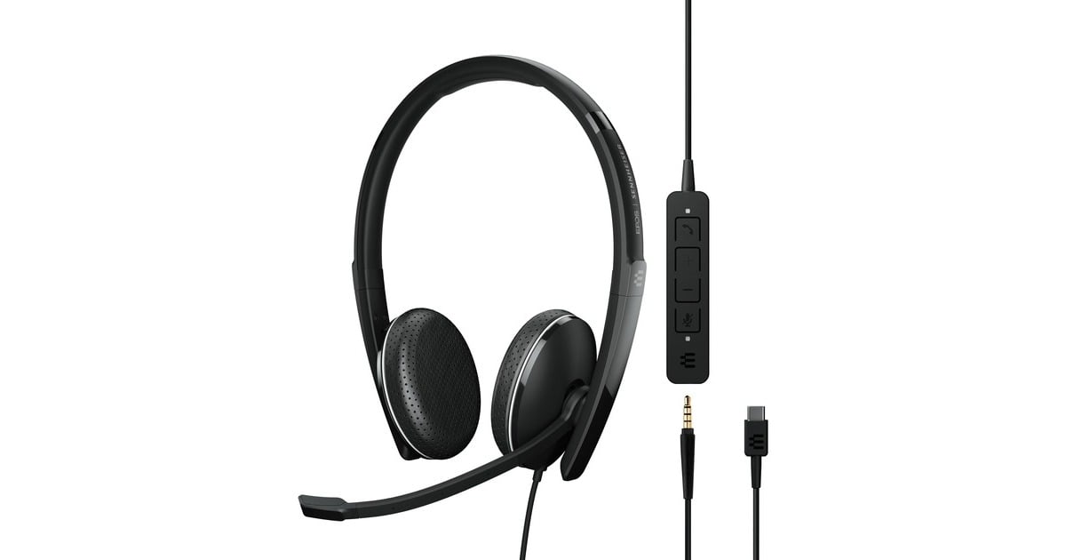 EPOSADAPT 165 USB-C II on-ear headset  (Zwart, Stereo, USB-C)