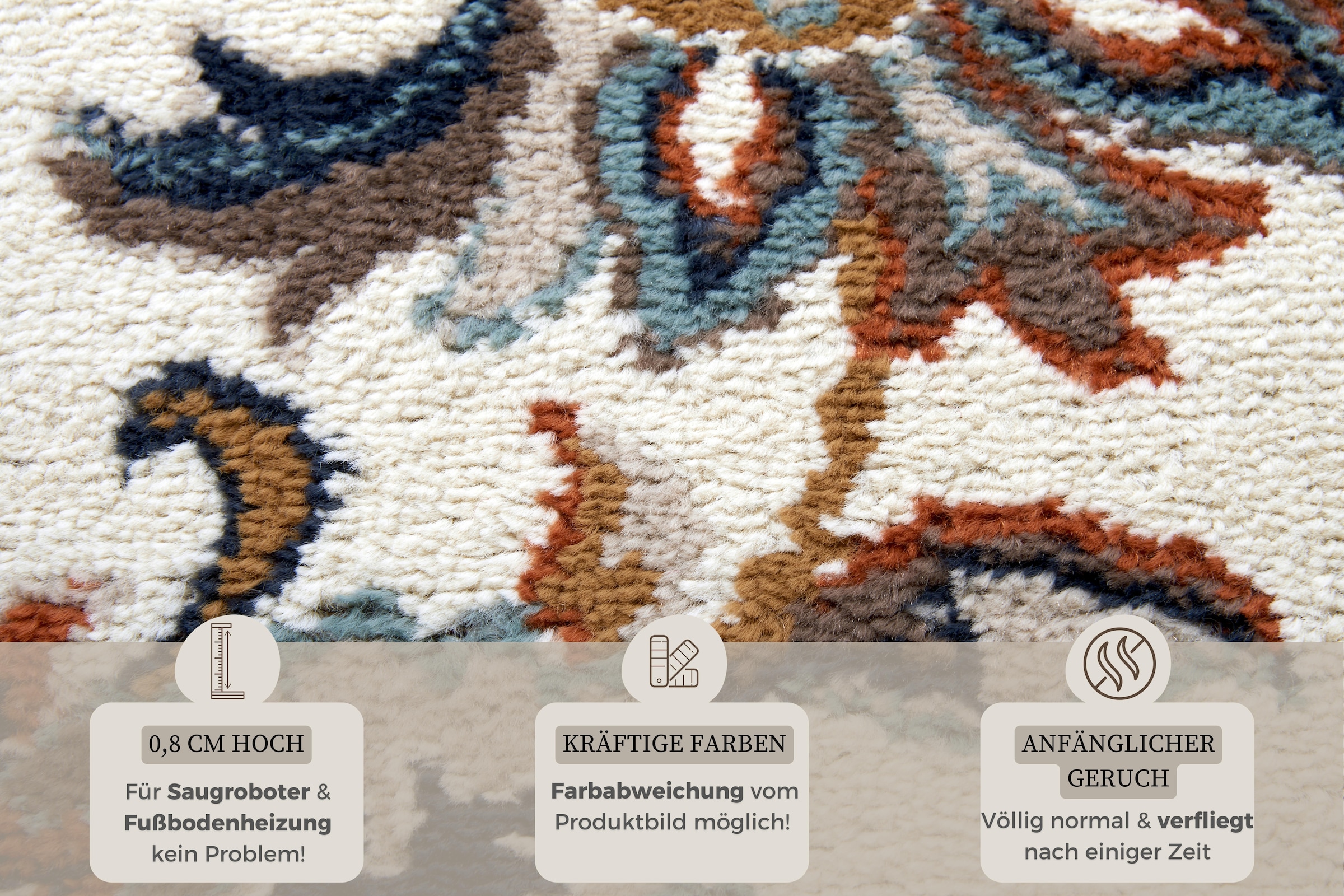 HANSE Home Teppich »Caracci« rechteckig 8 mm Höhe Läufer, Orientalisch, Kurzflor, Wohnzimmer, Schlafzimmer, Esszimmer