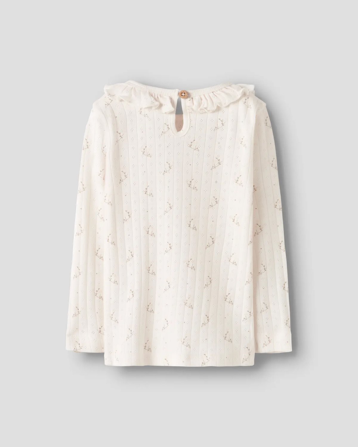 Trøye Langermet M/ Krage – Pointelle, Øko TENCEL | NMFRACHELLO RIA LS SLIM TOP LIL