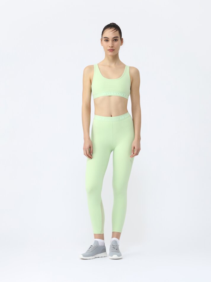 Leggings esportivas com listra texturizada - Lima