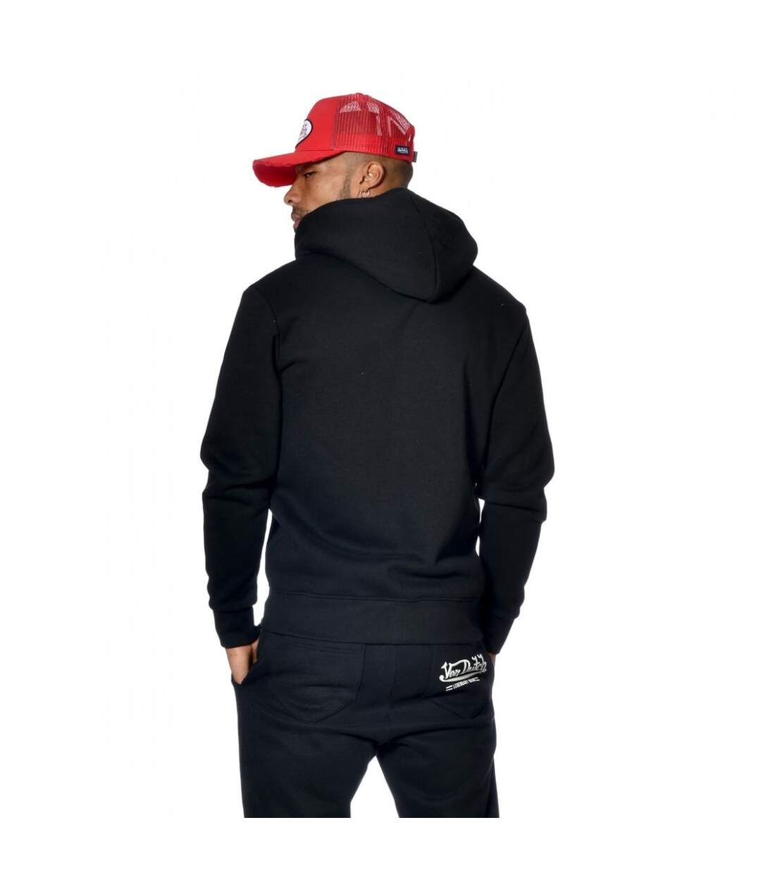 Sweat Von Dutch homme zippé à capuche imprimé devant Sliman