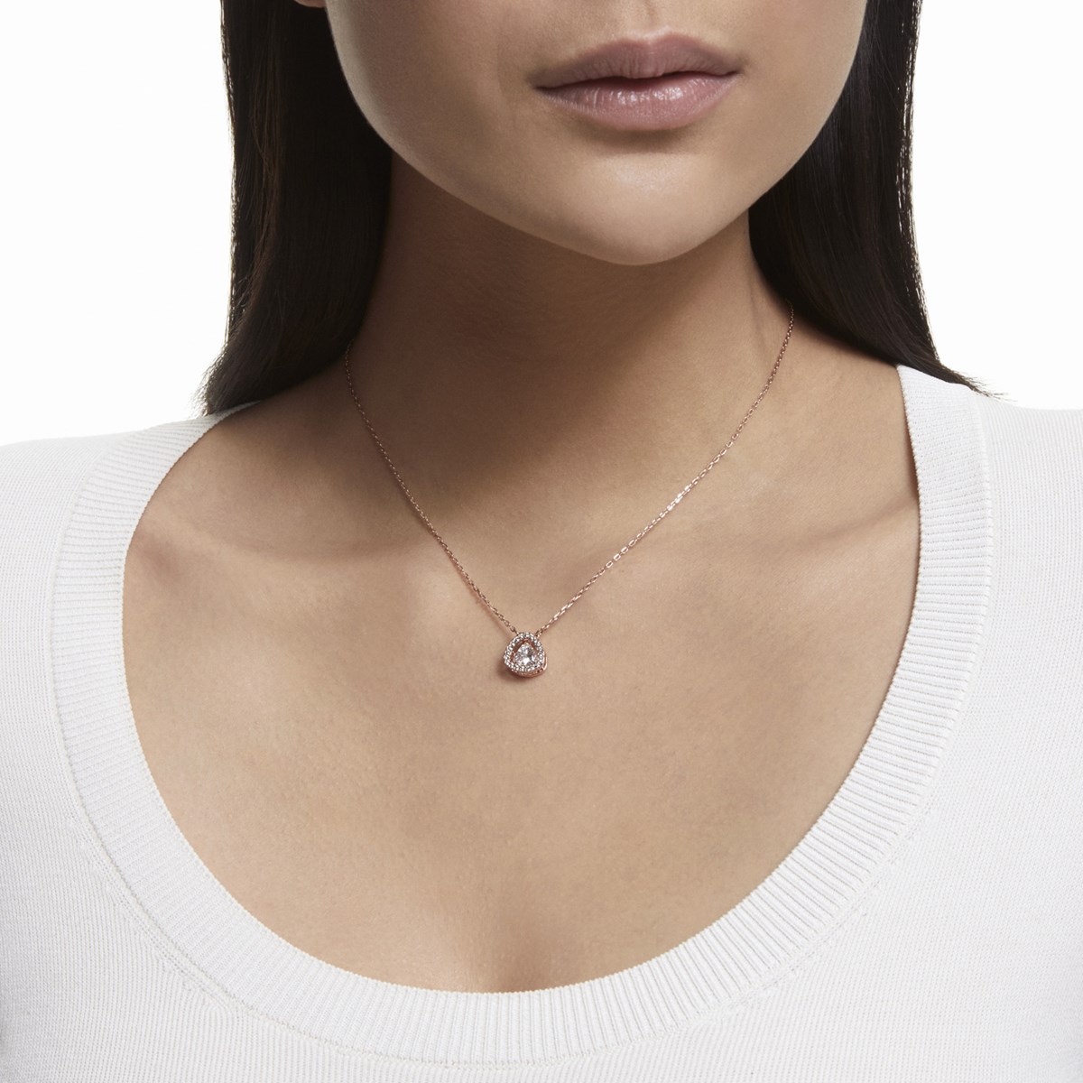 Collier Swarovski Millenia doré rose et blanc