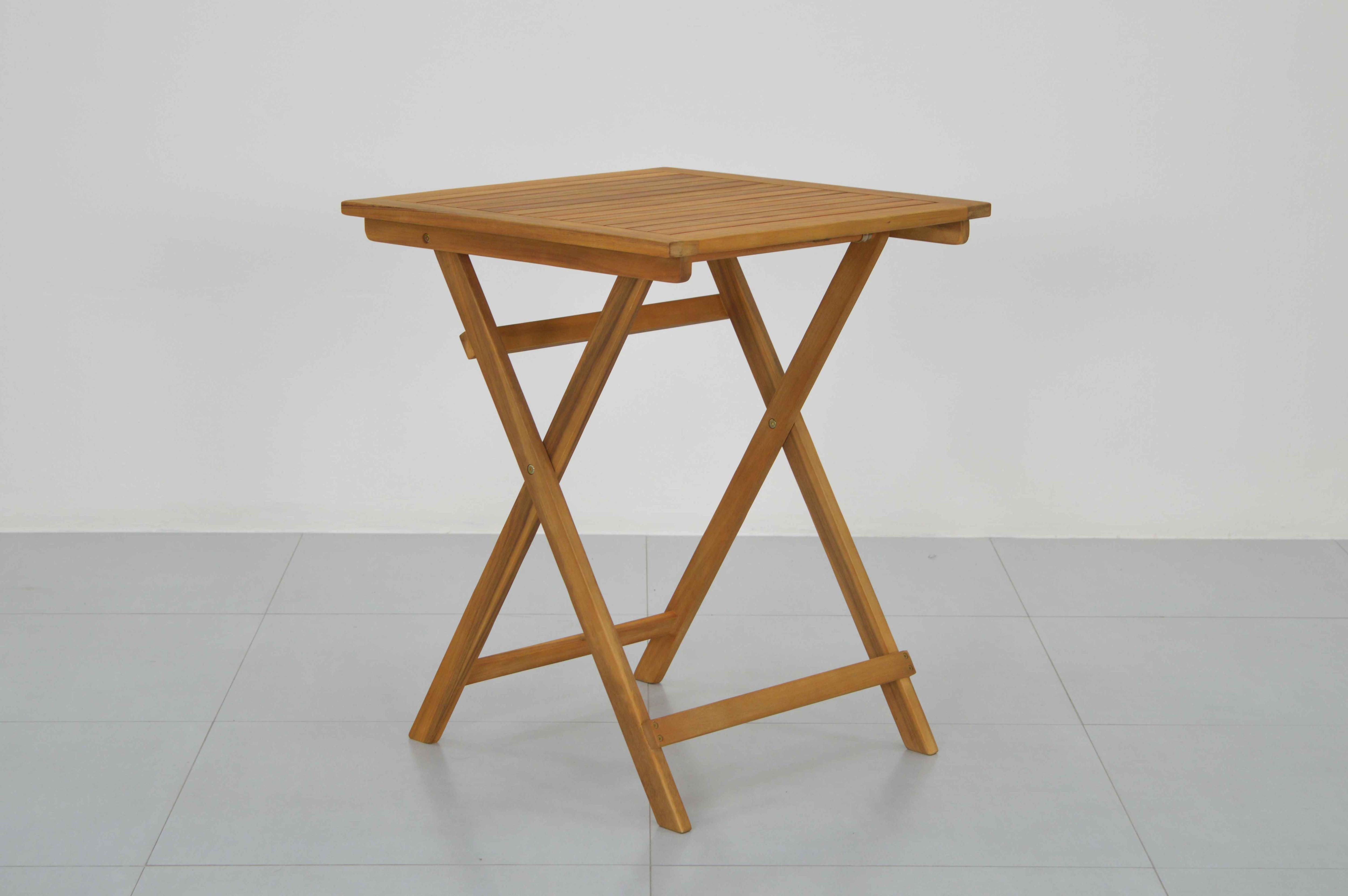 TABLE CARRE ACACIA 60X60X74CM
