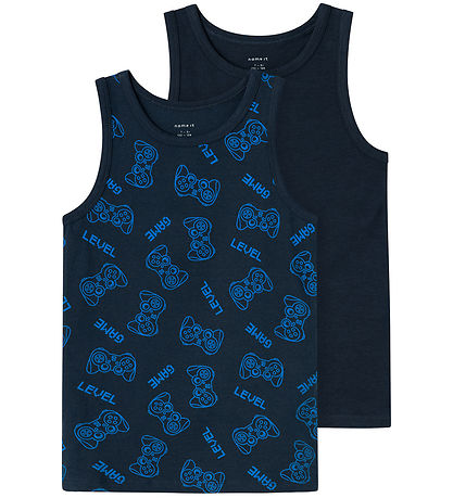Name It Undertr?je - Noos - NkmTank Top Gamer - 2-pak - Dark Sap