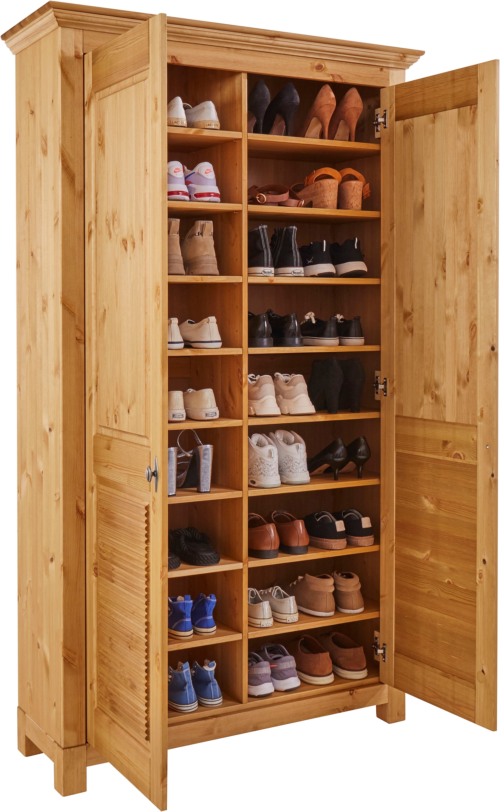 Home affaire Schuhschrank »Rauna« aus massiver Kiefer, viel Stauraum