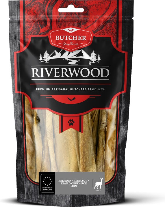 Riverwood natuurlijke snack Butcher reehuid 200 gram