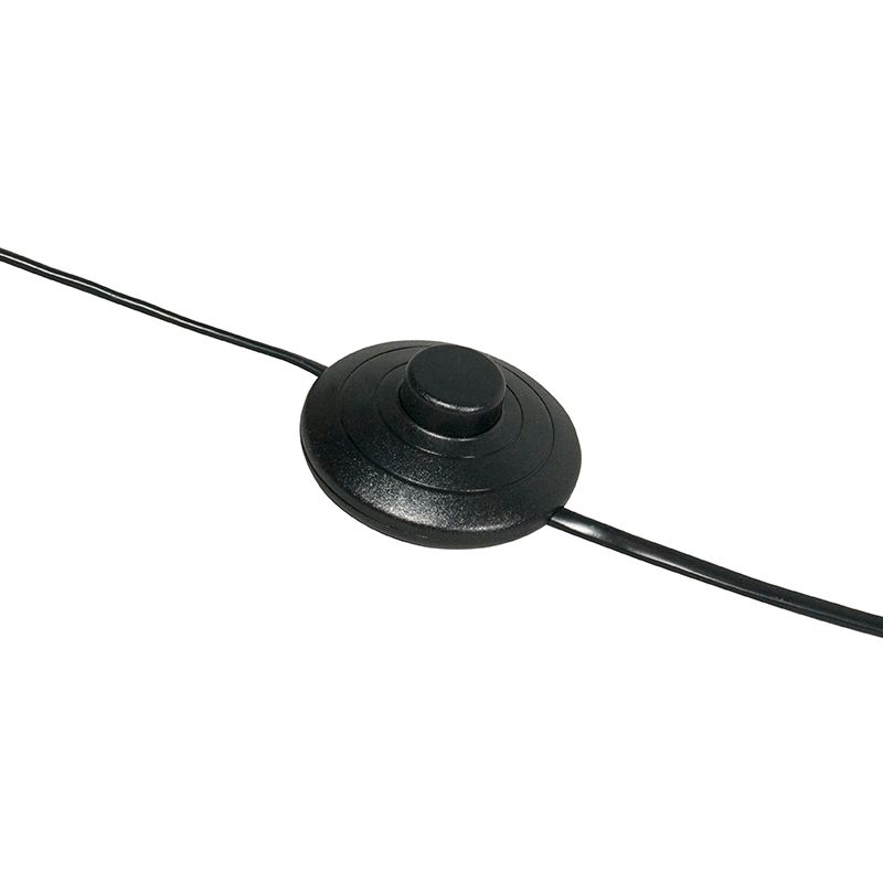 Moderne booglamp zwart met kap - Vinossa