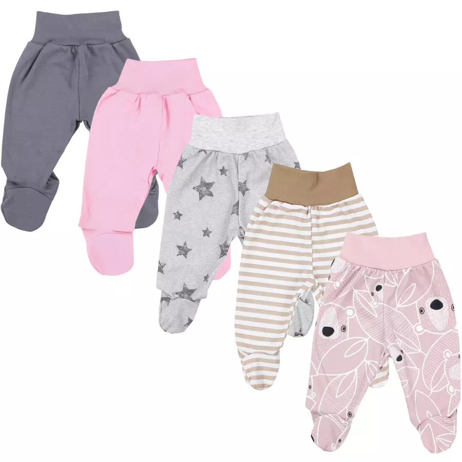 TupTam Baby Hose mit Fuß 5er Pack beigerosa