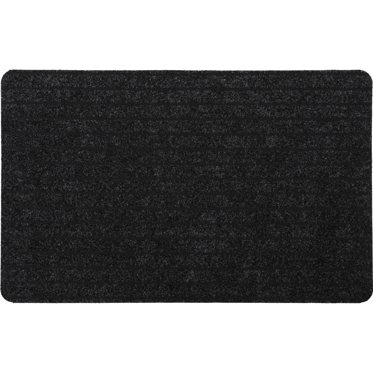 TAPIS CHLOE 50X80CM POLYPRO LATEX GRIS NOIR