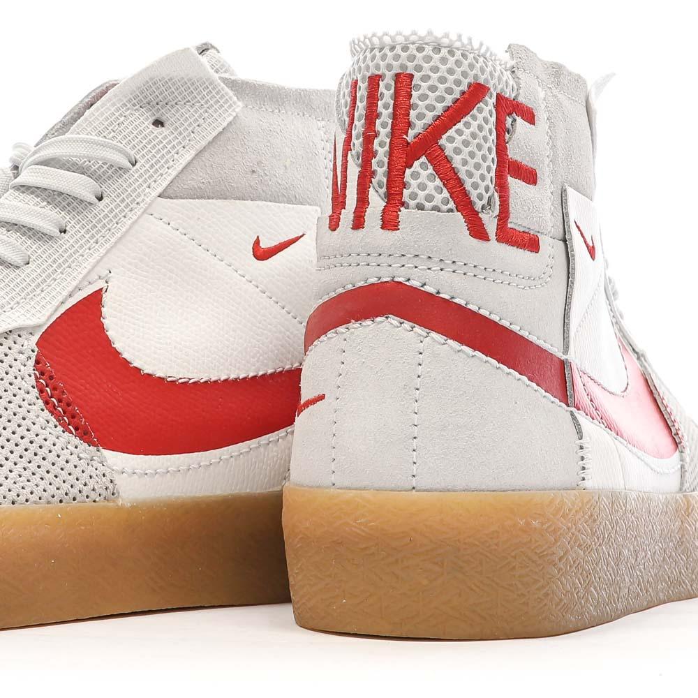 Nike Baskets Grise/Rouge Homme Nike Sb Zoom Blazer