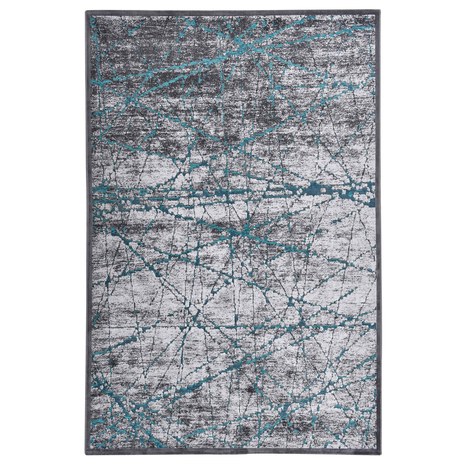 Teppich ORELIA - grau-türkis - 40x70 cm