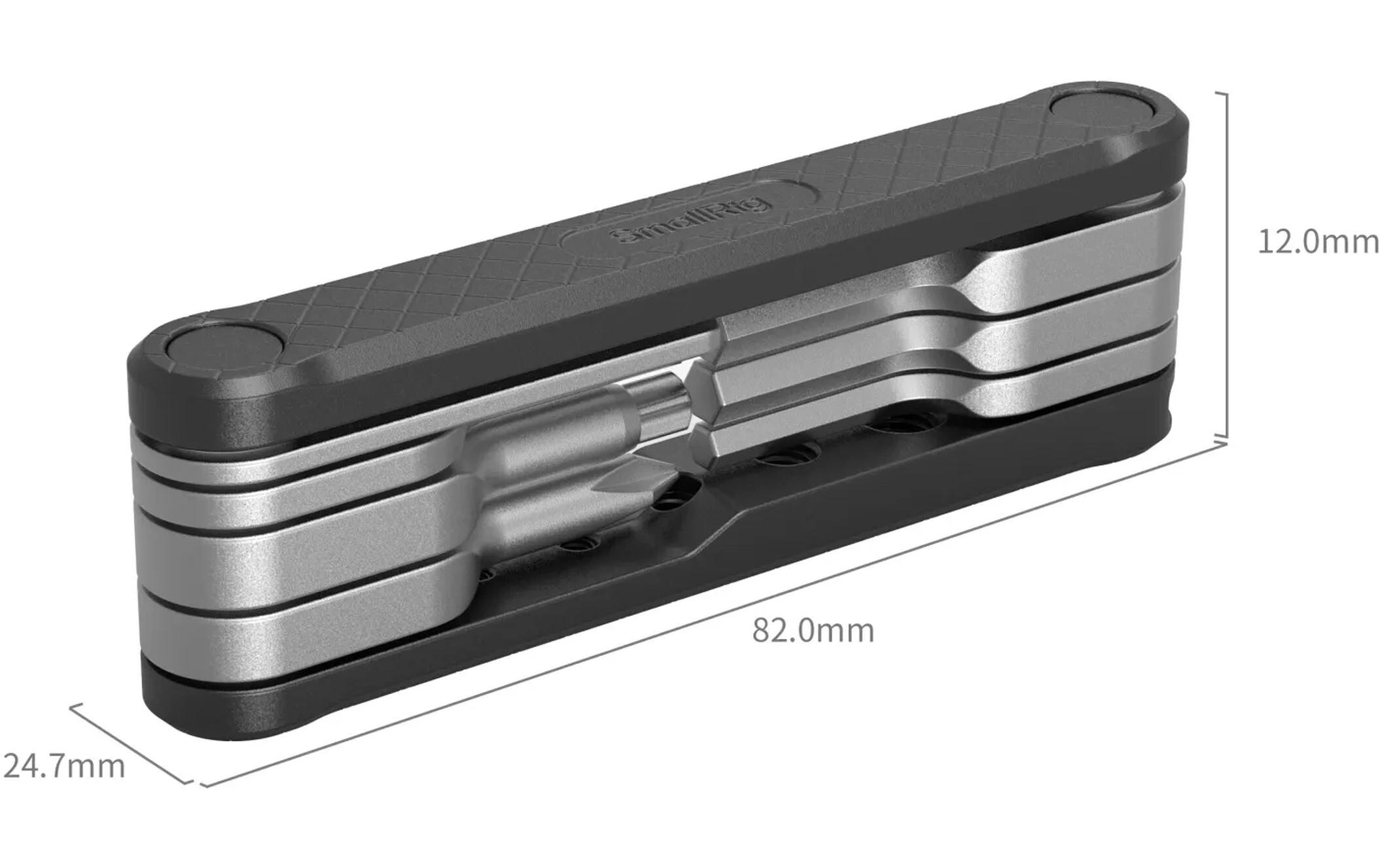 Faltbares Multi-Tool-Set - SchwarzUmfassender Werkzeugsatz für verschiedene Schraubentypen und -grössen