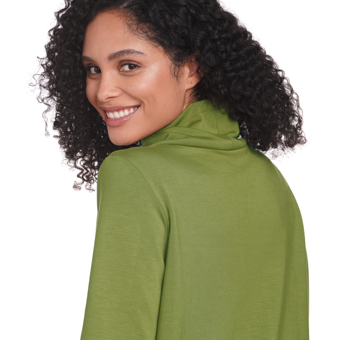 Gina Benotti Damen Sweatpullover mit Stehkragen grün