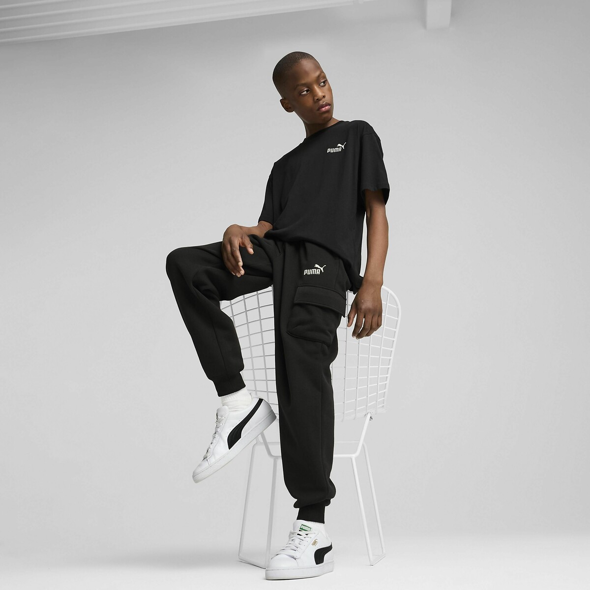 PUMA<br>Calças de moletom achatadas