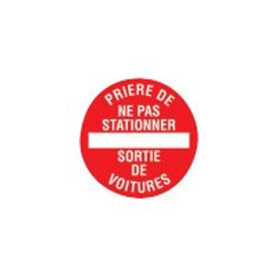 Pickup - Pictogramme rond - Stationnement interdit/sortie de voiture - 200 mm