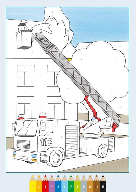 Ravensburger CreArt Malen nach Zahlen ab 5: Fahrzeuge, Malbuch, 24 Motive