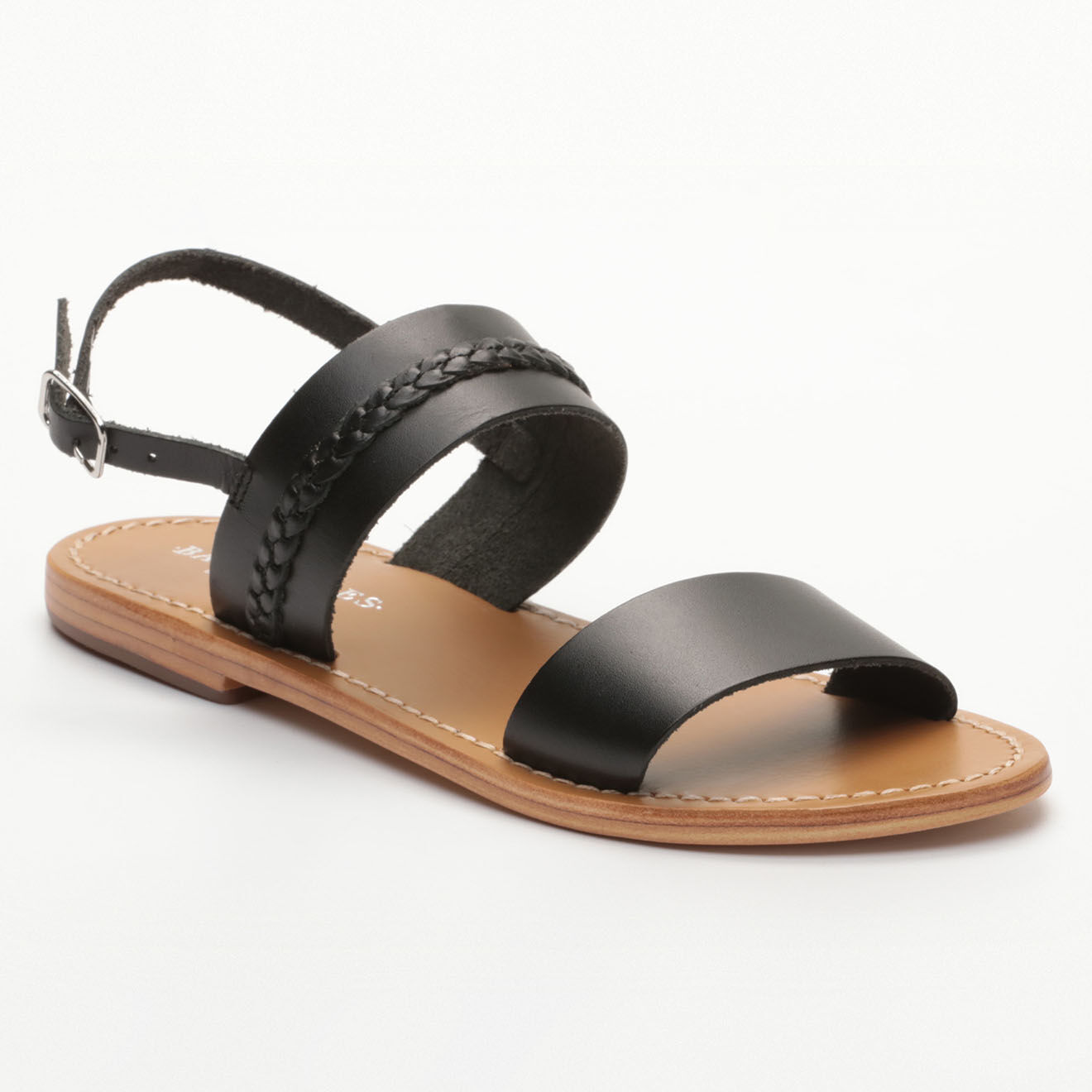 Les Bagatelles Sandales en Cuir Champa noir/marron