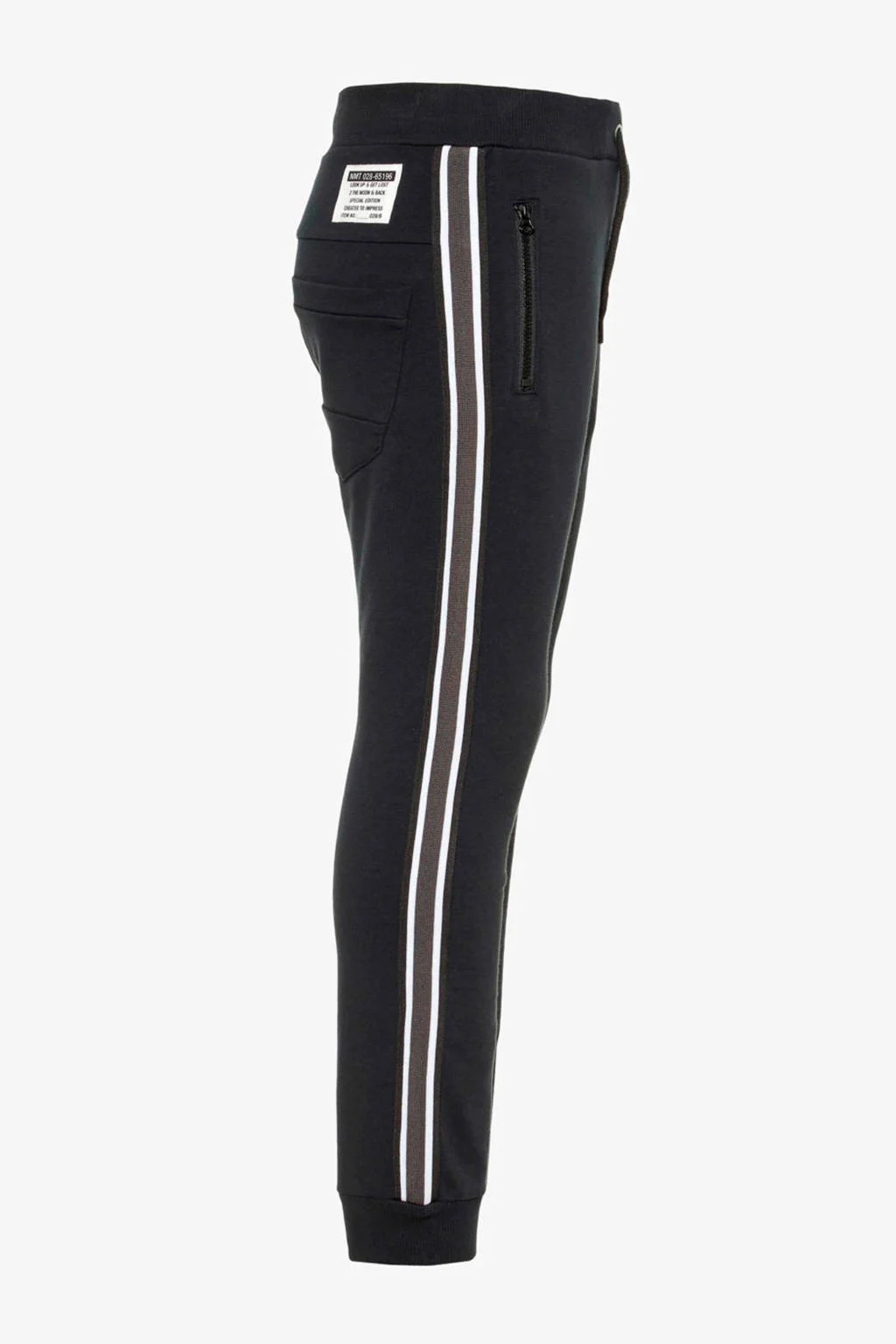 NAME IT joggingbroek NKMHONK met zijstreep zwart