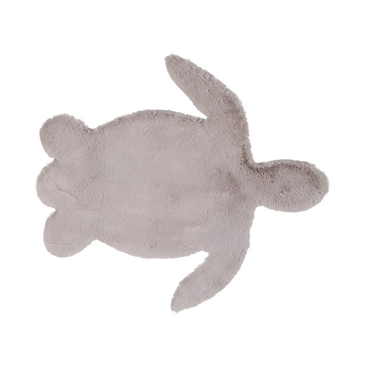 Kindervloerkleed - Huggy Schildpad Grijs | Super fluffy!