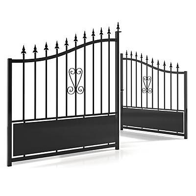Portail fer Braga noir - 300 x h.120/174 cm